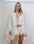 Mia Lace Chiffon Robe