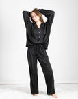 Pleated Bridal Set in Noir