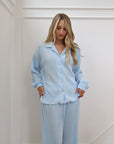Pleated Set in Light Blue