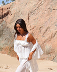 Chiffon Flowy Ruffle Robe