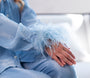 Light Blue Detachable Feather Cuffs (Set of 2)