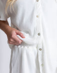 Pleated Short Set in Dove