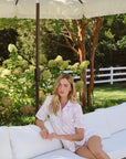 Rose Toile Ruffle Bamboo Pajama Short Set