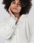 Pleated Bridal Set in Dove