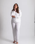 Detachable Feather Pleats Please Set in Dove