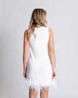 Piper Sleeveless Detachable Feather Pearly Mini