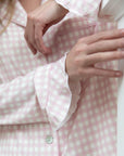Ruffle Bamboo Pajama Set in Pink Gingham