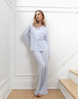 Ruffle Bamboo Pajama Set in Hydrangea