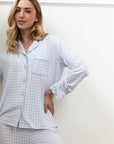 Ruffle Bamboo Pajama Set in Hydrangea