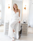 Avery Floral Jacquard Cami Pant Set in Dove