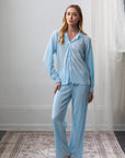 Pleated Set in Light Blue