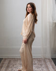 Pleated Set in Champagne