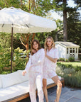 Rose Toile Ruffle Bamboo Pajama Pant Set