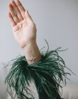Evergreen Detachable Feather Cuffs (Set of 2)