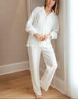 Pleated Bridal Set in Dove