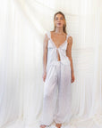 Silky Flora Tank Pant Set in Dove