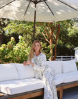 Olive Toile Ruffle Bamboo Pajama Pant Set
