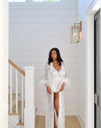 Fleur Feather Lace Robe