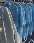 Pleats Short Bridal Set in Light Blue