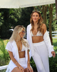 Pleated Bridal Set in Dove