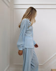 Pleated Set in Light Blue