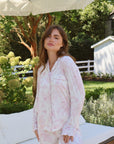 Rose Toile Ruffle Bamboo Pajama Pant Set