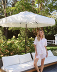 Rose Toile Ruffle Bamboo Pajama Short Set