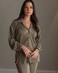 Pleated Set in Sage