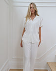 Pleats Please Short Sleeve Bridal Pant Set in Dove