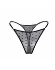 Mesh Hearts Panty in Noir
