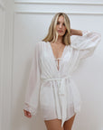 Mia Lace Chiffon Robe