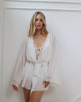 Mia Lace Chiffon Robe