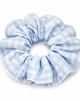 Bamboo Gingham Scrunchie in Blue