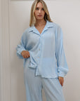 Pleated Set in Light Blue