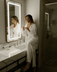 Pleated Bridal Set in Dove