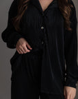 Pleated Bridal Set in Noir