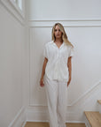 Pleats Please Short Sleeve Bridal Pant Set in Dove