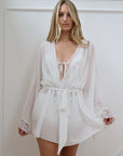 Mia Lace Chiffon Robe