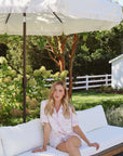 Rose Toile Ruffle Bamboo Pajama Short Set