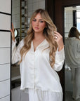 Ava Pant Set in Antique Ivory