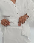 Pleated Bridal Set in Dove