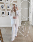 Pleated Bridal Set in Dove