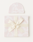 Bamboo Baby Swaddle Blanket & Hat Set in Rose Toile