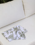 Bamboo Baby Swaddle Blanket & Hat Set in Olive Toile