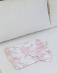 Bamboo Baby Swaddle Blanket & Hat Set in Rose Toile