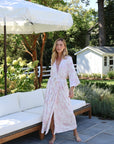 Rose Toile Bamboo Long Robe