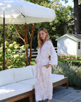 Rose Toile Bamboo Long Robe