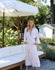 Rose Toile Bamboo Long Robe
