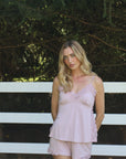 Ivy Bamboo Tank & Short Set in Mauve