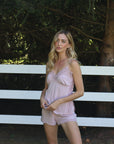 Ivy Bamboo Tank & Short Set in Mauve
